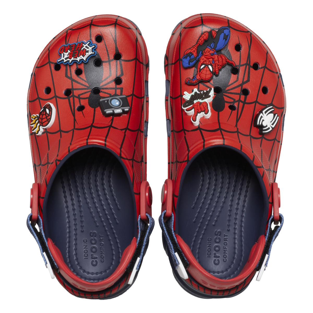 Saboti Crocs Team SpiderMan All Terrain Clog Kids Albastru - Navy - imagine 7